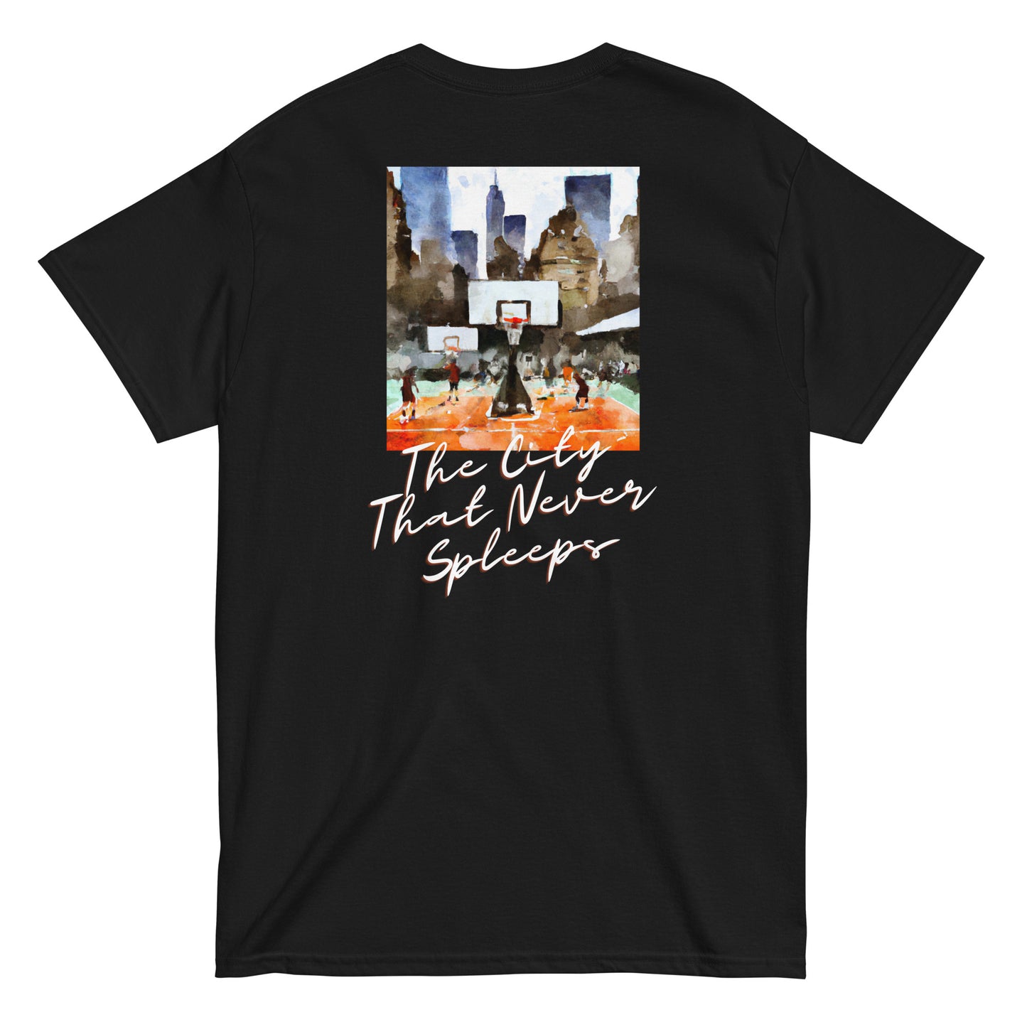 “The City That Never Sleeps” Embroidered T-shirt - Black