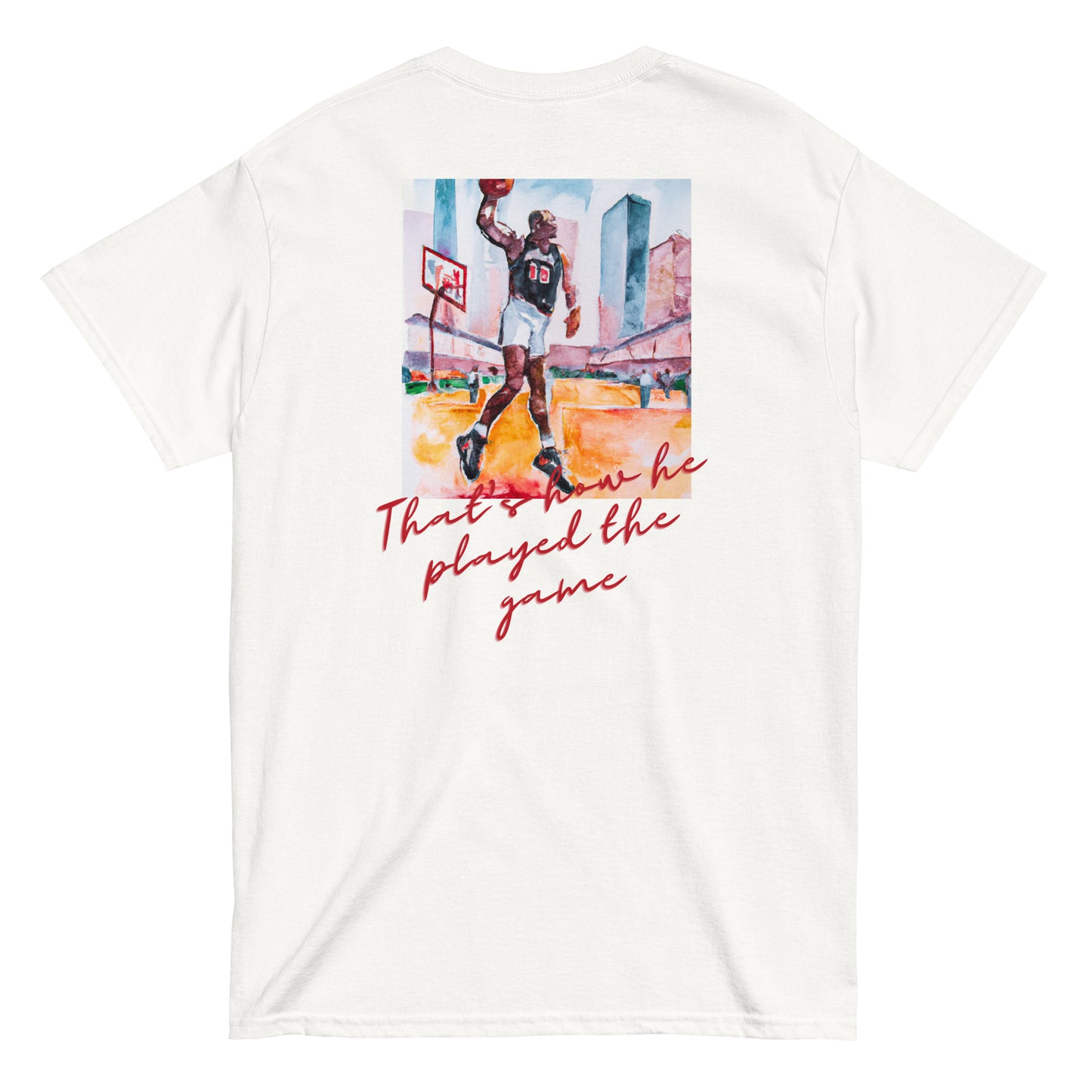 “That's How He Played The Game” Embroidered T-shirt - White