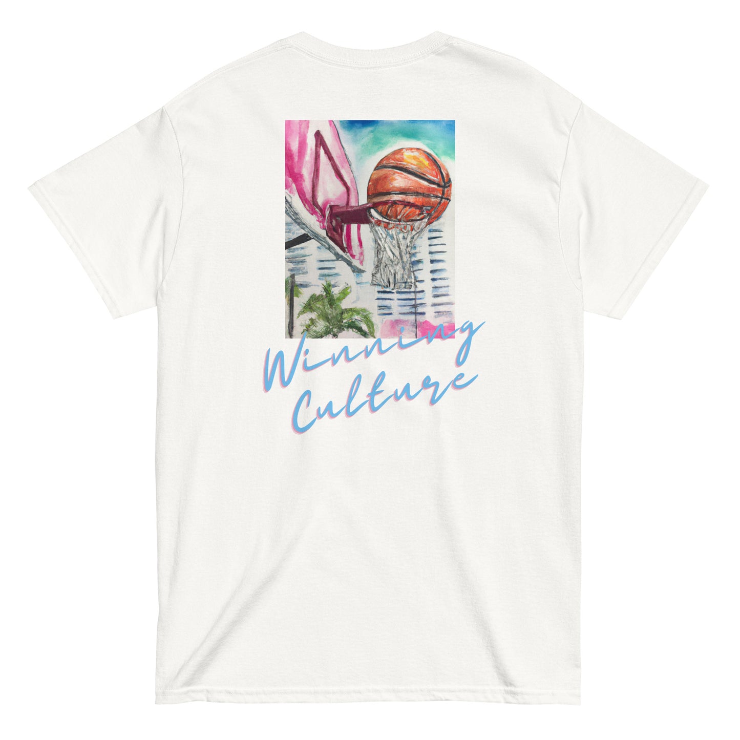T-shirt “Winning Culture” Brodé - Blanc