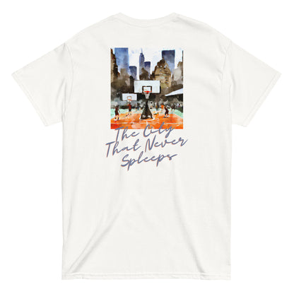 “The City That Never Sleeps” Embroidered T-shirt - White